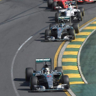 Hamilton por delante de Rosberg. Los dos Mercedes dominaron.