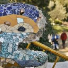 Aspecto que presentaba el dragón modernista del Parque Güell