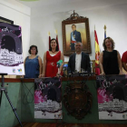 Del Río, De la Torre, Palazuelo, Quesada y Gallego, durante la presentación de las fiestas.