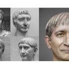 Arriba, el emperador Trajano; debajo, Galba. VOSHART