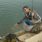 Una buena captura en el lago Monte de Jabares.