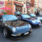 Imagen de una concentración de Porsches en León