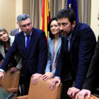 Proceso de constitución de las comisiones, ayer.