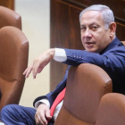 Binyamin Netanyahu en el Parlamento tras la aprobación de la ley del estado-nación.