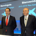 El consejero delegado, Gonzalo Gortázar, y el presidente de Caixa Bank, Isidro Fainé.