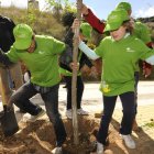 Unos 40 voluntarios participaron en Soria en una plantación de árboles en las márgenes del río Duero.