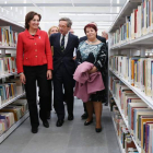 Cirac, José María Lassalle y Clara Luquero, ayer, en su visita a Segovia.