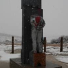 Estado que presentaba ayer la estatua por los represaliados