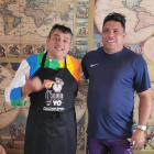Ronaldo, a su paso por Molinaseca camino de Santiago de Compostela. DL