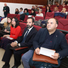 Parte de los ponentes que ayer noche participaron en el acto celebrado en la Uned. L. DE LA MATA