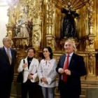 Jaime Lobo conoció la restauración del retablo de San Francisco Javier en la iglesia del convento
