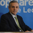 Emilio Gutiérrez, ayer en la sede del PP de León.