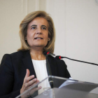 La ministra de Empleo y Seguridad Social, Báñez, durante su intervención en la Uimp. ROMÁN G. AGUILERA