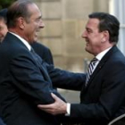 Chirac y Schröeder, ayer en Berlín