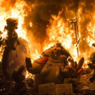 Falla infantil de la última 'cremà' de las fiestas de Valencia.