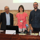 Blas Miguélez, Amparo Gómez y Javier Guzmán, ayer.