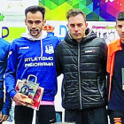 Alaejos, segundo por la izquierda, en el podio de la carrera.