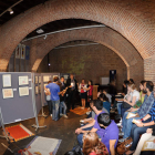 El concejal de Cultura, Juan Pablo García Valadés, inauguró ayer la exposición junto al comisario Anthony L. Geist.