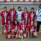 Formación de uno de los equipos femeninos del colegio Marista San José