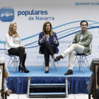 Fátima Báñez participó ayer en un foro de empleo del PP de Navarra.
