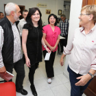 Paula Rodríguez ayer con Antonio Vega, Ángela Marqués y Rita Prada