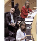 Mato, Wert y Ana Pastor, ayer, en el Senado.