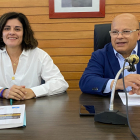 Rosa Vidales, secretaria de la Subdelegación y Faustino Sánchez, subdelegado del Gobierno, en la presentación de las jornadas. MAZ