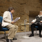 Entrevista con Cervantes Eduardo Aguirre en el palacio conde luna. JESÚS F. SALVADORES