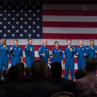 Los integrantes de la primera tripulación que viajará al espacio desde EE UU en siete años. BILL INGALLS