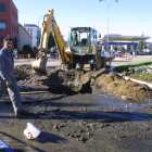 Obras de mejora de la red de abastecimiento de agua, en una imagen de archivo.