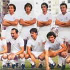 Millán, Herrero, Rivo, Calleja, Recarte y Gerardo. Celso, Antonio, Nines, López y Primi. DL