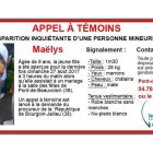 Alerta facilitada por la Gendarmería, hoy 31 de agosto de 2017, que muestra a la desaparecida Maëlys De Araujo.