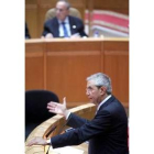 Touriño durante su intervención en el Parlamento gallego