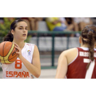 La jugadora leonesa Ángela Salvadores. DL