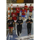Las jugadoras del Cleba en un entrenamiento.