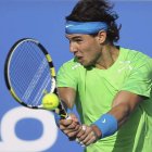 Nadal golpea una pelota. El balear entra hoy en acción.