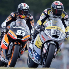 El piloto español Marc Márquez y el suizo Thomas Luthi protagonizaron un duelo espectacular.