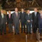 Directivos de Iberdrola momentos antes de la reunión de Soria