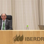 El presidente de Iberdrola, Ignacio Sánchez Galán, en la junta celebrada ayer en Bilbao.