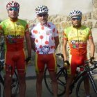 Roberto Álvarez, Juanma Robles y Pablo Rodrigo, en Astudillo.