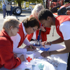 Los voluntarios de Cruz Roja prestan sus servicios en todos los actos que se organizan en la villa. ACACIO