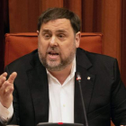 El presidente de ERC, Oriol Junqueras. ENRIC FONTCUBERTA