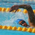 La nadadora de origen leonés durante una de las pruebas que disputó en la jornada de ayer