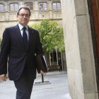 Artur Mas, a su llegada a la reunión del ejecutivo catalán de ayer.