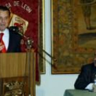 Un momento del discurso que pronunció ayer el alcalde Amilivia en la Casa de León en Madrid