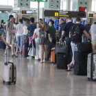Colas en el aeropuerto de El Prat, en una imagen de archivo.