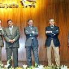 Lagartos y Ajenjo, primeros por la izquierda, en la celebración