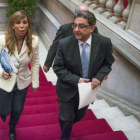 Alicia Sánchez-Camacho, junto a Enric Millo, el miércoles en el Parlament.