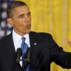 Obama, durante la rueda de prensa que ofreció ayer en la Sala Este de la Casa Blanca en Washington.