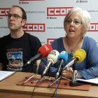 David Fernández y Rosa Castro, ayer en Ponferrada. DL